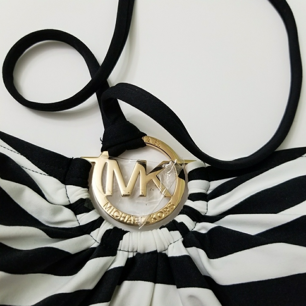 Michael Kors - Stable Stripe Logo 2 Piece Swimsuit - Picture 6 of 8